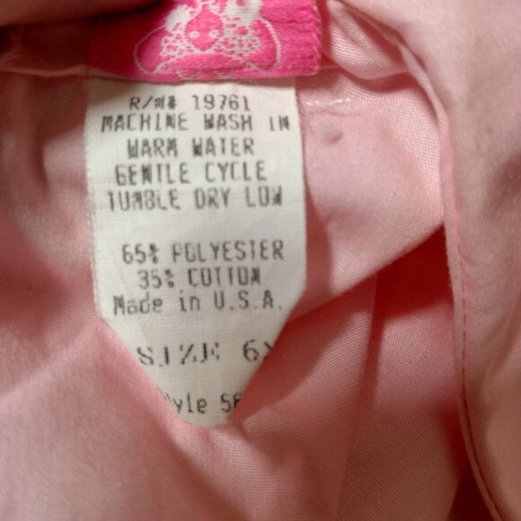 Vintage Miss Quality Pageant Dress 6X Pink Lace Ruffled Frilly Coquette Babydoll - Picture 8 of 16